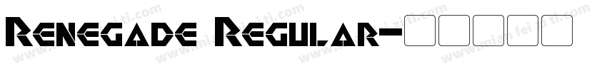 Renegade Regular字体转换